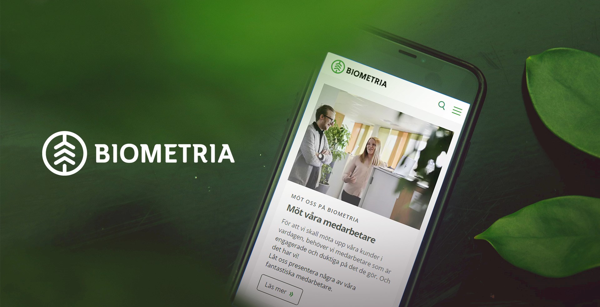 Ny, modern webbplats för Biometria